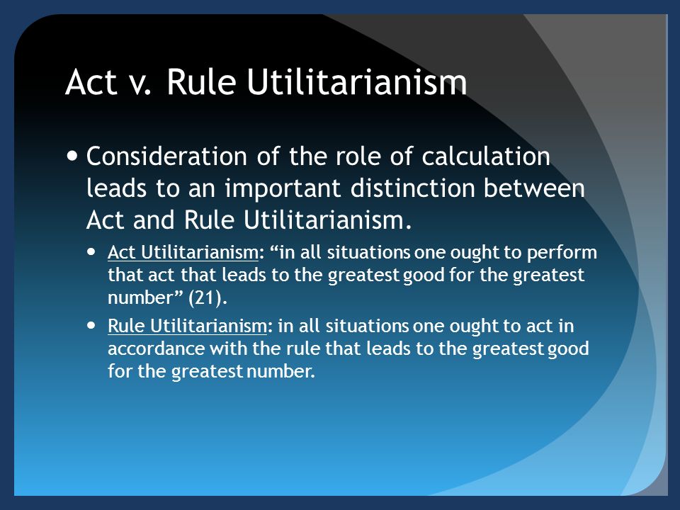 Problems with act utilitarianism